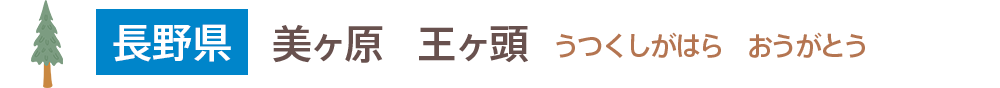 美ヶ原　王ヶ頭