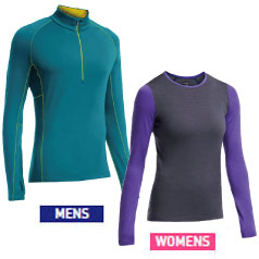 icebreaker　ZONE LS HALF ZIP(Men's)/OASIS LS CREW(Women's)