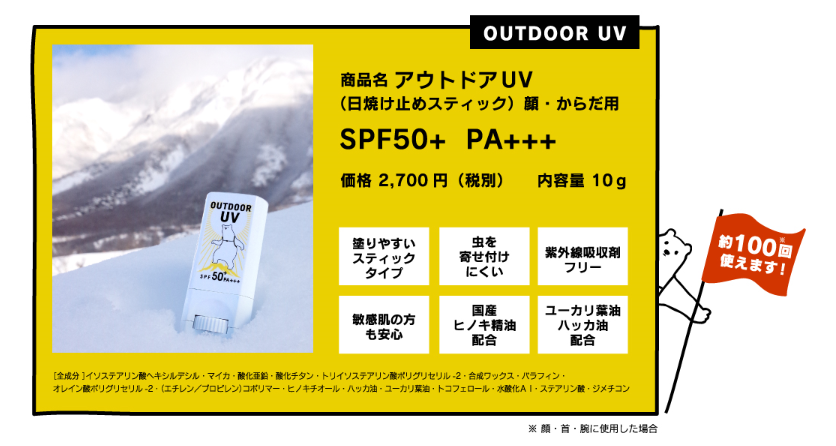 アウトドアUV商品POP